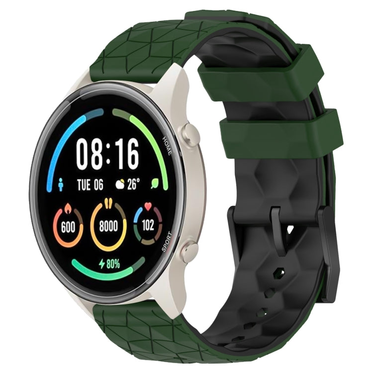 For Xiaomi MI Watch Sport 22mm Football Pattern Two-Color Silicone Watch Band