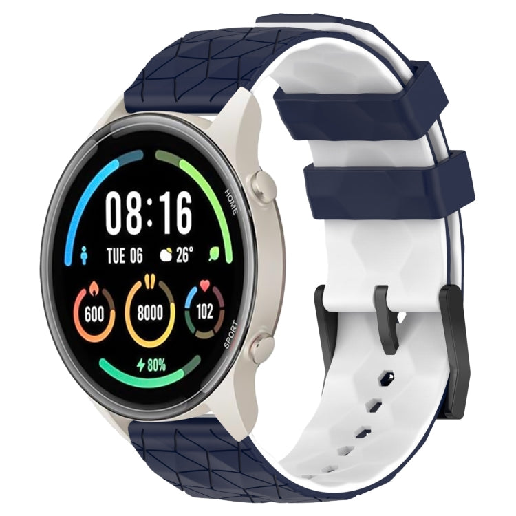 For Xiaomi MI Watch Sport 22mm Football Pattern Two-Color Silicone Watch Band