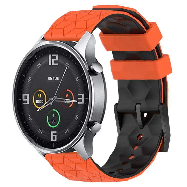 For Xiaomi MI Watch Color 22mm Football Pattern Two-Color Silicone Watch Band