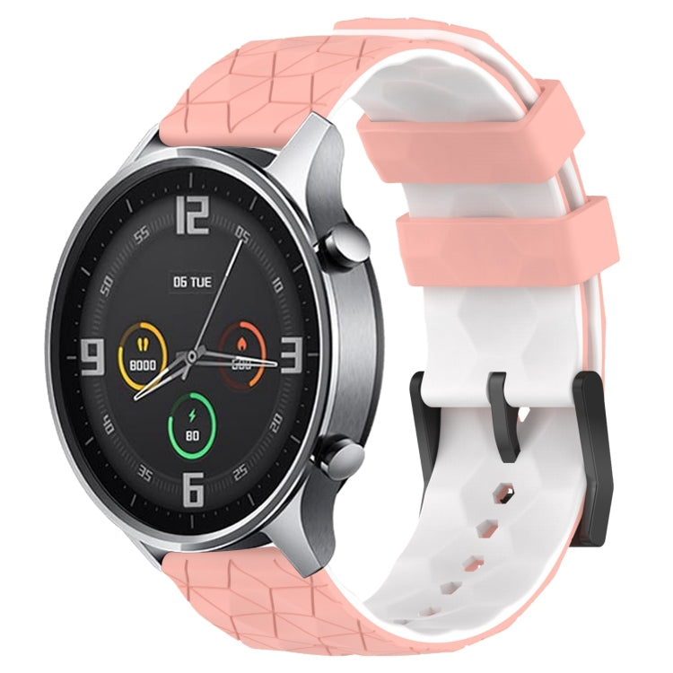 For Xiaomi MI Watch Color 22mm Football Pattern Two-Color Silicone Watch Band