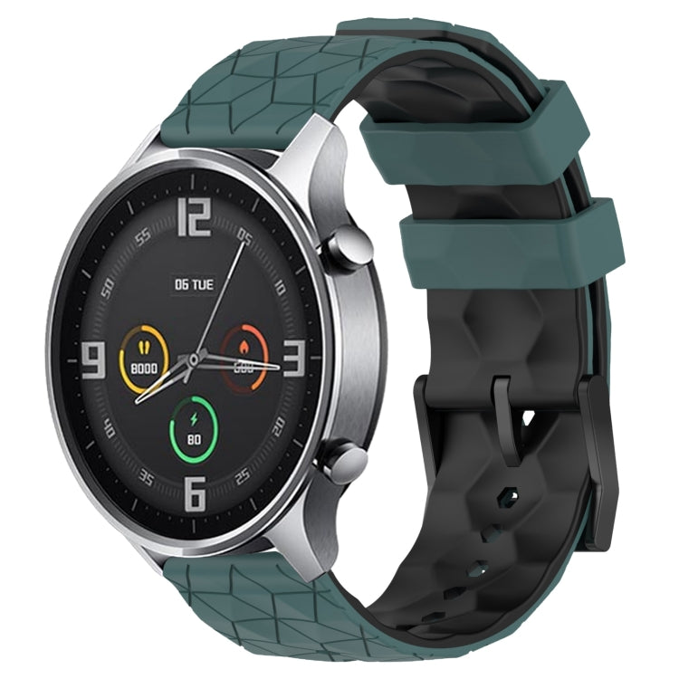 For Xiaomi MI Watch Color 22mm Football Pattern Two-Color Silicone Watch Band