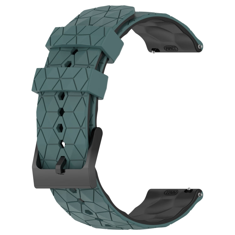 For Xiaomi MI Watch Color 22mm Football Pattern Two-Color Silicone Watch Band