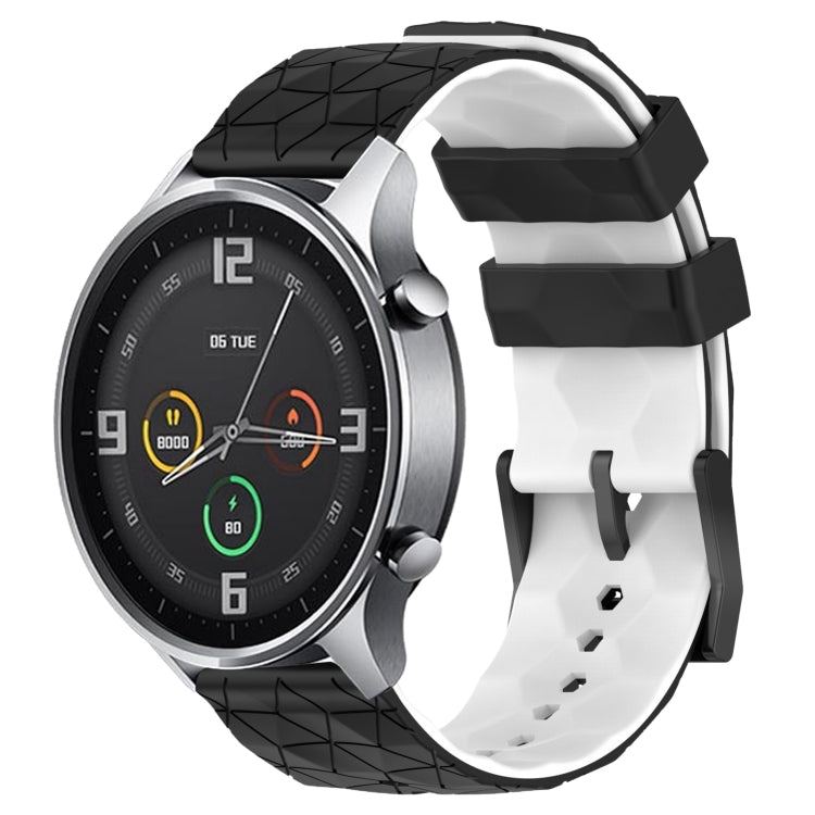 For Xiaomi MI Watch Color 22mm Football Pattern Two-Color Silicone Watch Band