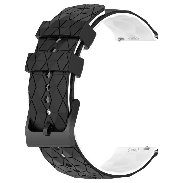For Xiaomi MI Watch Color 22mm Football Pattern Two-Color Silicone Watch Band
