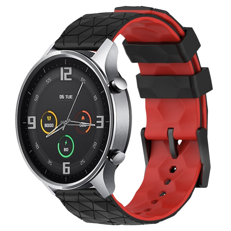 For Xiaomi MI Watch Color 22mm Football Pattern Two-Color Silicone Watch Band