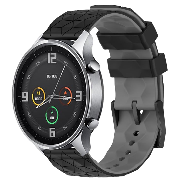 For Xiaomi MI Watch Color 22mm Football Pattern Two-Color Silicone Watch Band