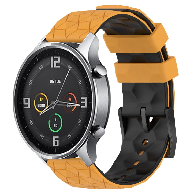 For Xiaomi MI Watch Color 22mm Football Pattern Two-Color Silicone Watch Band