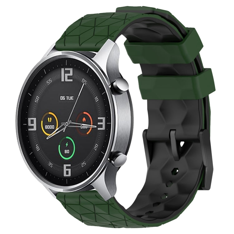 For Xiaomi MI Watch Color 22mm Football Pattern Two-Color Silicone Watch Band