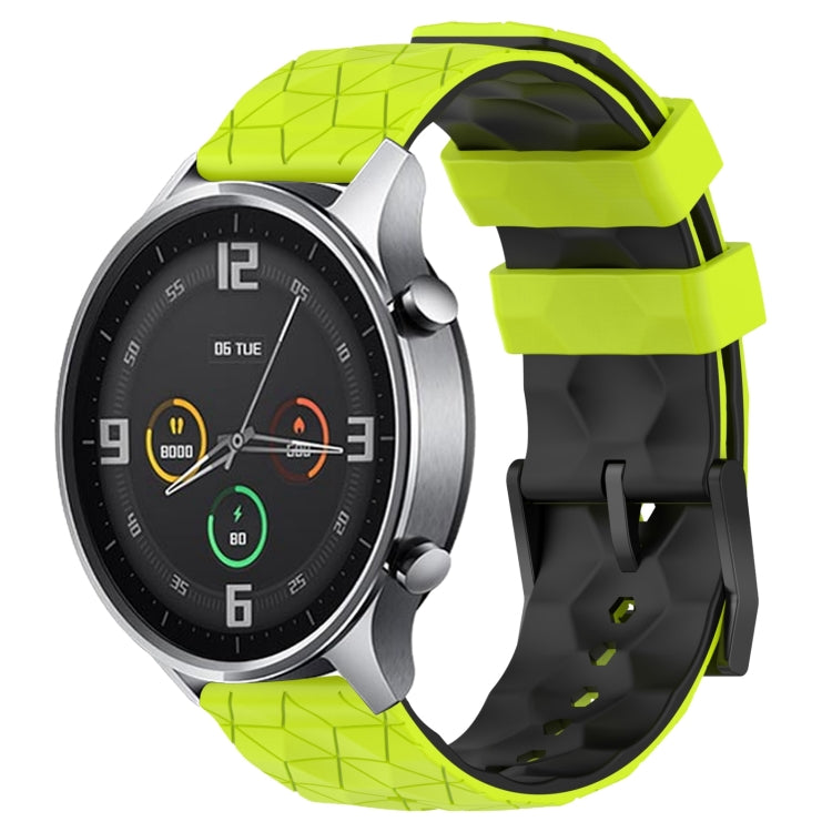 For Xiaomi MI Watch Color 22mm Football Pattern Two-Color Silicone Watch Band