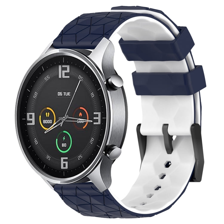 For Xiaomi MI Watch Color 22mm Football Pattern Two-Color Silicone Watch Band
