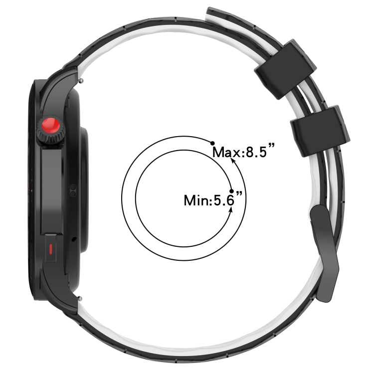 For Xiaomi MI Watch Color 22mm Football Pattern Two-Color Silicone Watch Band