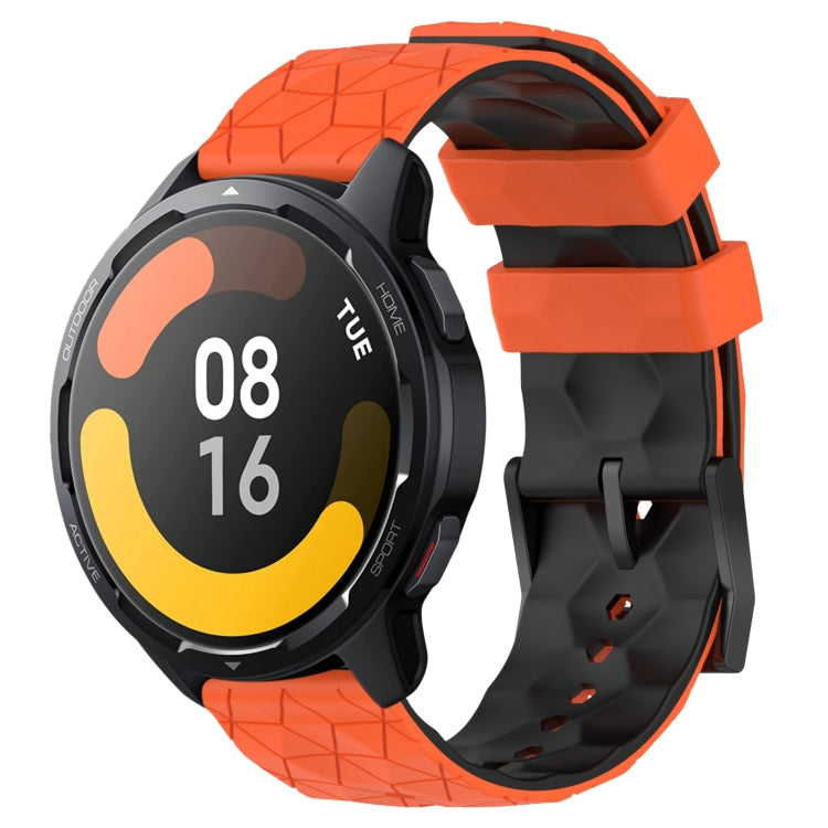For Xiaomi MI Watch S1 Active 22mm Football Pattern Two-Color Silicone Watch Band