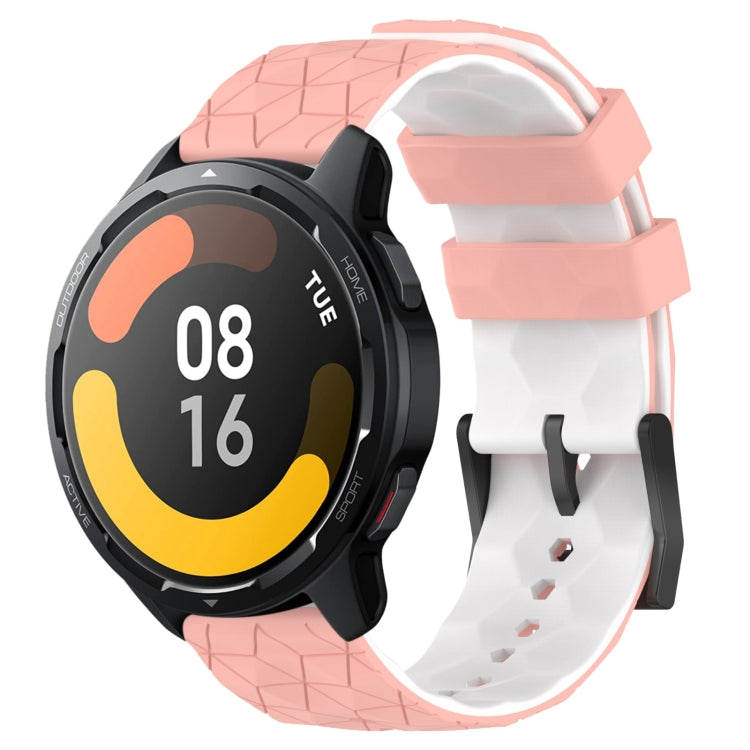 For Xiaomi MI Watch S1 Active 22mm Football Pattern Two-Color Silicone Watch Band