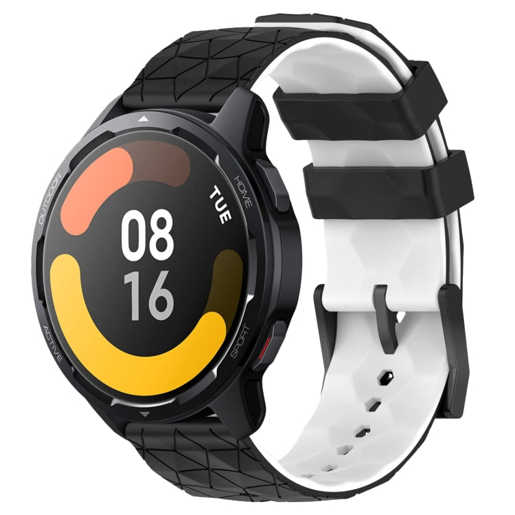 For Xiaomi MI Watch S1 Active 22mm Football Pattern Two-Color Silicone Watch Band