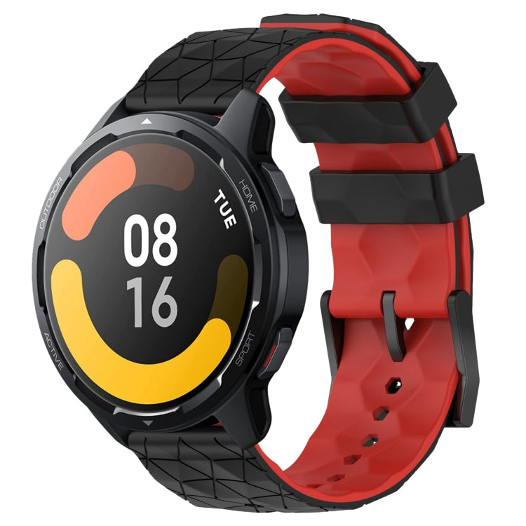 For Xiaomi MI Watch S1 Active 22mm Football Pattern Two-Color Silicone Watch Band