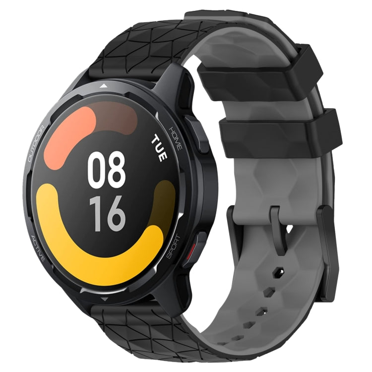 For Xiaomi MI Watch S1 Active 22mm Football Pattern Two-Color Silicone Watch Band