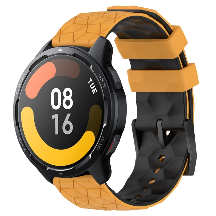 For Xiaomi MI Watch S1 Active 22mm Football Pattern Two-Color Silicone Watch Band