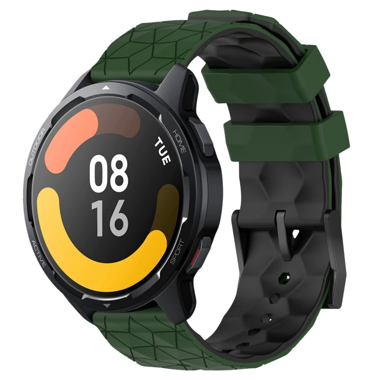 For Xiaomi MI Watch S1 Active 22mm Football Pattern Two-Color Silicone Watch Band