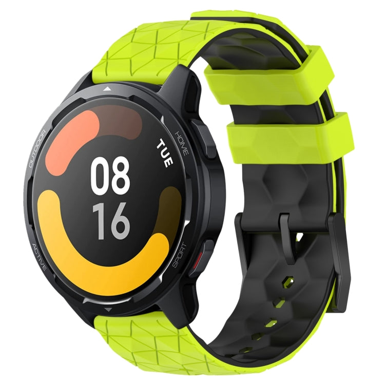 For Xiaomi MI Watch S1 Active 22mm Football Pattern Two-Color Silicone Watch Band