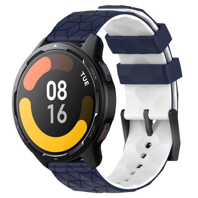 For Xiaomi MI Watch S1 Active 22mm Football Pattern Two-Color Silicone Watch Band