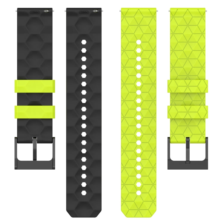 For Xiaomi MI Watch S1 Active 22mm Football Pattern Two-Color Silicone Watch Band