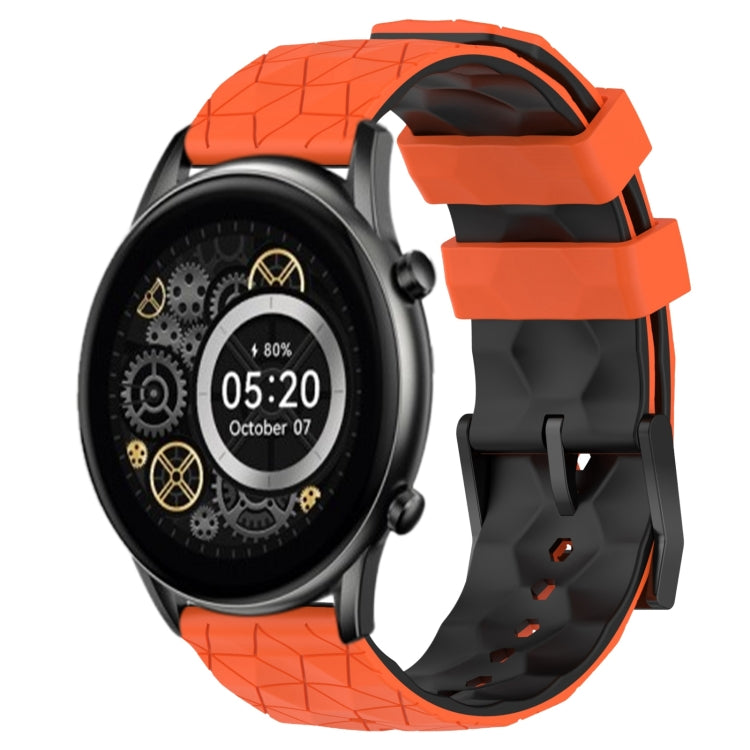 For Xiaomi Haylou RT2 LS10 22mm Football Pattern Two-Color Silicone Watch Band