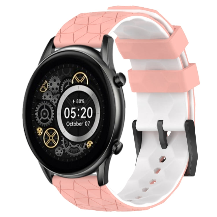 For Xiaomi Haylou RT2 LS10 22mm Football Pattern Two-Color Silicone Watch Band