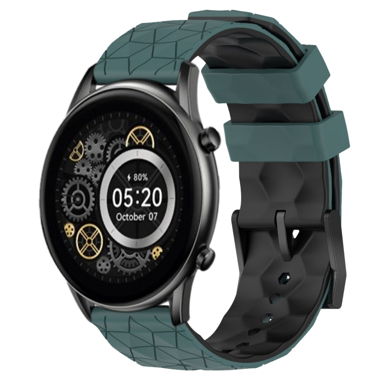 For Xiaomi Haylou RT2 LS10 22mm Football Pattern Two-Color Silicone Watch Band