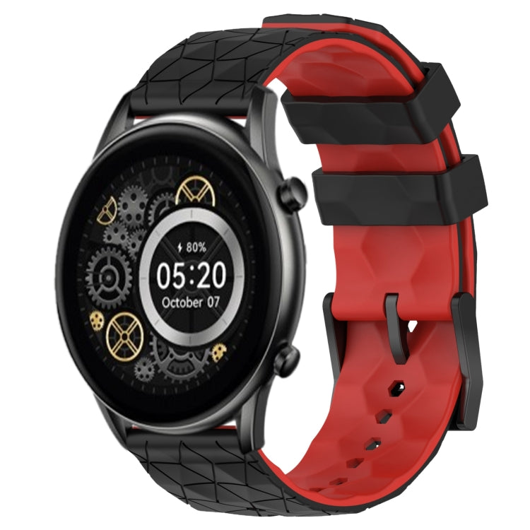 For Xiaomi Haylou RT2 LS10 22mm Football Pattern Two-Color Silicone Watch Band