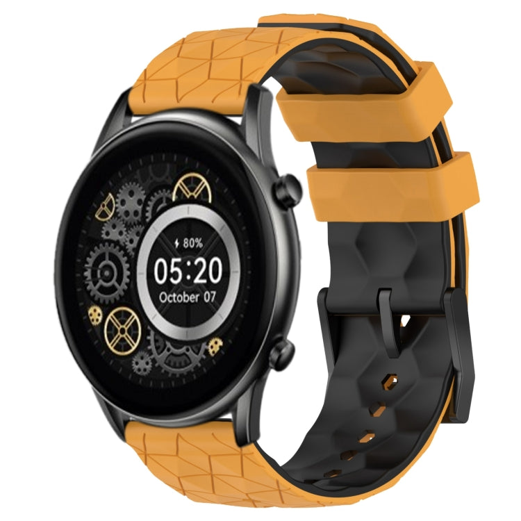 For Xiaomi Haylou RT2 LS10 22mm Football Pattern Two-Color Silicone Watch Band