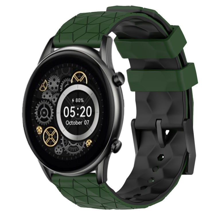 For Xiaomi Haylou RT2 LS10 22mm Football Pattern Two-Color Silicone Watch Band