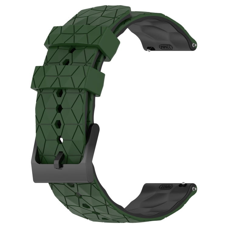 For Xiaomi Haylou RT2 LS10 22mm Football Pattern Two-Color Silicone Watch Band