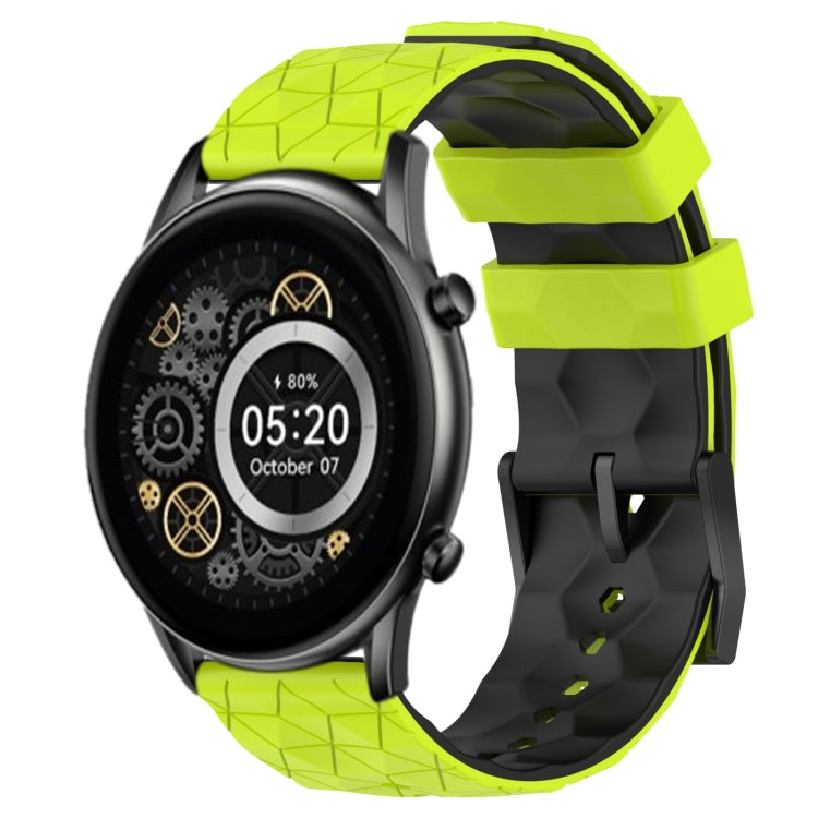 For Xiaomi Haylou RT2 LS10 22mm Football Pattern Two-Color Silicone Watch Band