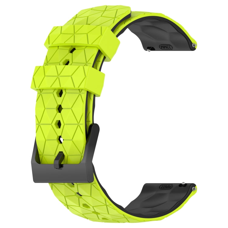 For Xiaomi Haylou RT2 LS10 22mm Football Pattern Two-Color Silicone Watch Band