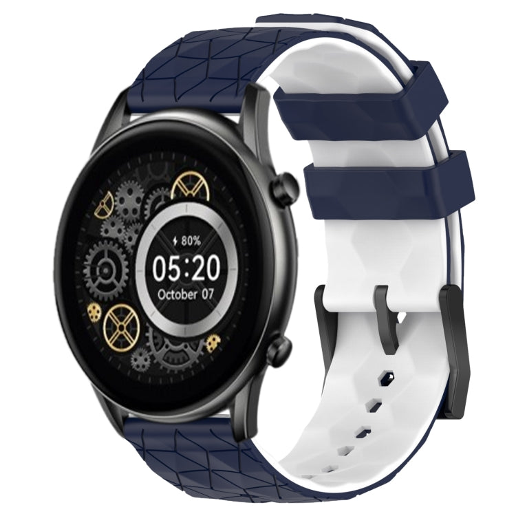 For Xiaomi Haylou RT2 LS10 22mm Football Pattern Two-Color Silicone Watch Band