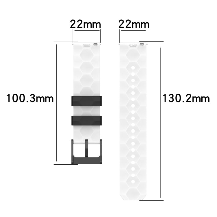 For Xiaomi Haylou RT2 LS10 22mm Football Pattern Two-Color Silicone Watch Band