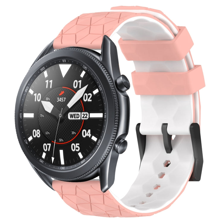 For Samsung Galaxy Watch3 45mm 22mm Football Pattern Two-Color Silicone Watch Band
