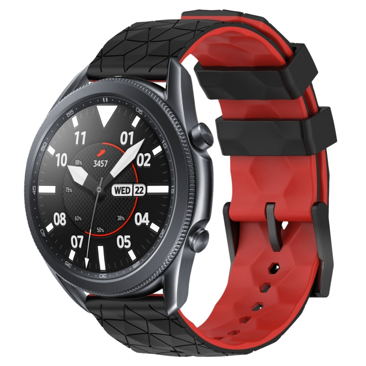 For Samsung Galaxy Watch3 45mm 22mm Football Pattern Two-Color Silicone Watch Band