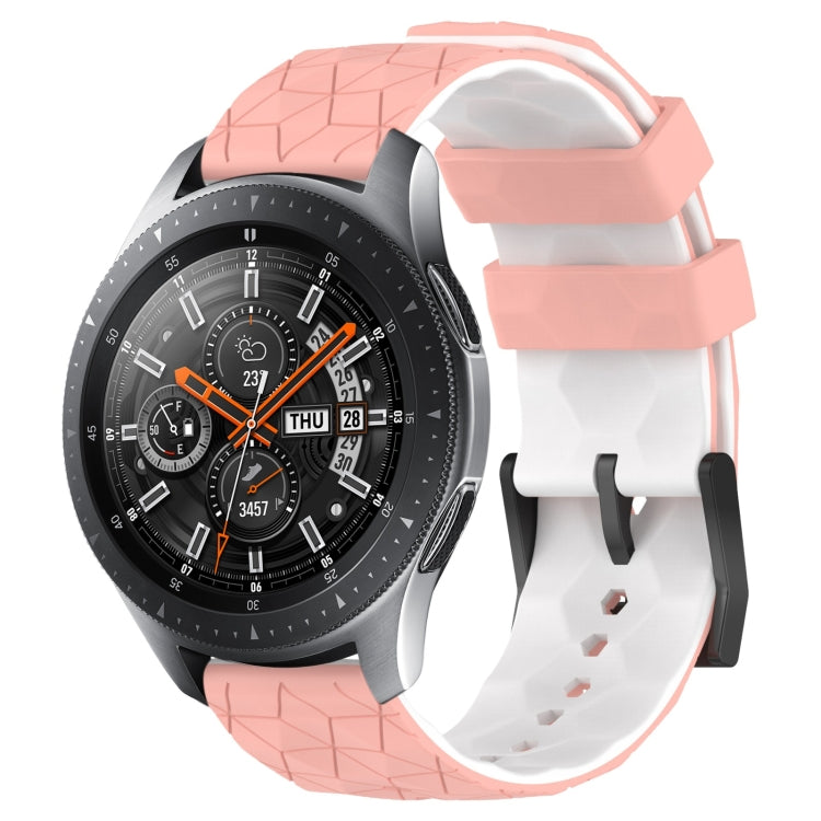 For Samsung Galaxy Watch 46mm 22mm Football Pattern Two-Color Silicone Watch Band