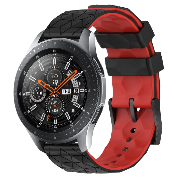 For Samsung Galaxy Watch 46mm 22mm Football Pattern Two-Color Silicone Watch Band