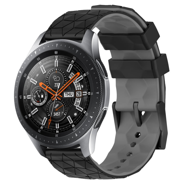 For Samsung Galaxy Watch 46mm 22mm Football Pattern Two-Color Silicone Watch Band