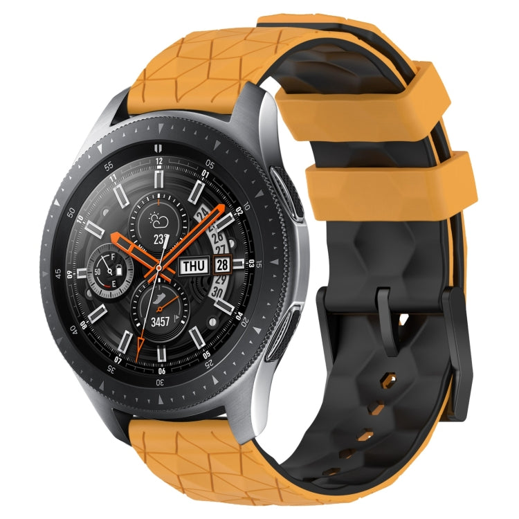 For Samsung Galaxy Watch 46mm 22mm Football Pattern Two-Color Silicone Watch Band