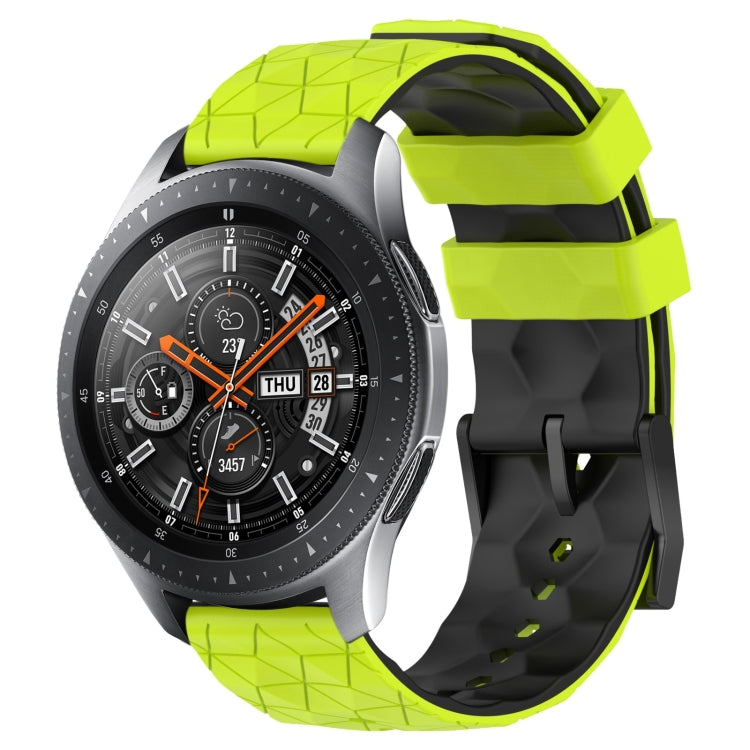 For Samsung Galaxy Watch 46mm 22mm Football Pattern Two-Color Silicone Watch Band