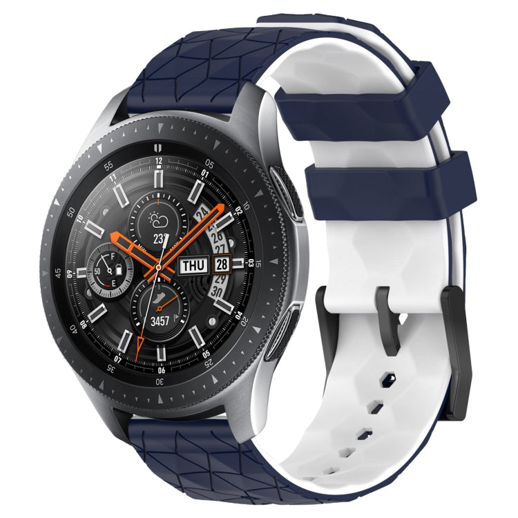 For Samsung Galaxy Watch 46mm 22mm Football Pattern Two-Color Silicone Watch Band