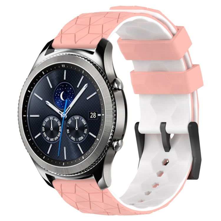 For Samsung Gear S3 Classic 22mm Football Pattern Two-Color Silicone Watch Band