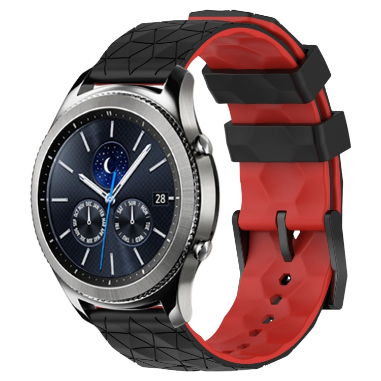 For Samsung Gear S3 Classic 22mm Football Pattern Two-Color Silicone Watch Band