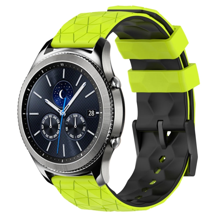 For Samsung Gear S3 Classic 22mm Football Pattern Two-Color Silicone Watch Band