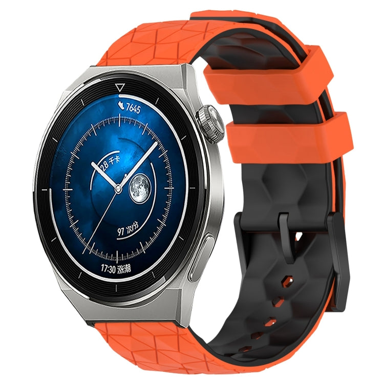 For Huawei Watch GT3 Pro 43mm 20mm Football Pattern Two-Color Silicone Watch Band