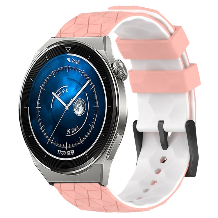 For Huawei Watch GT3 Pro 43mm 20mm Football Pattern Two-Color Silicone Watch Band
