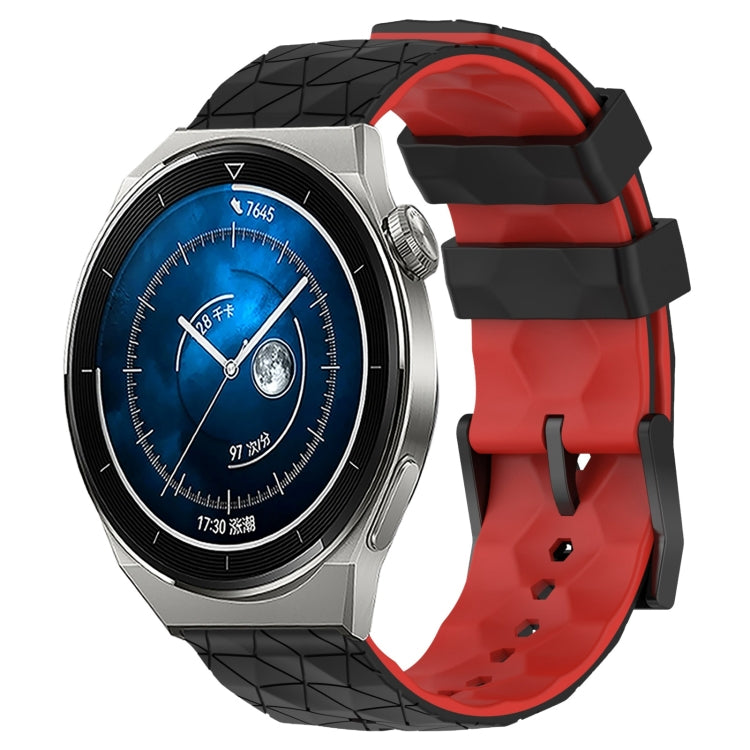For Huawei Watch GT3 Pro 43mm 20mm Football Pattern Two-Color Silicone Watch Band